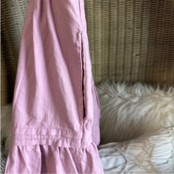 Anthropologie Blush Pink Short Sleeve Smocked Mini Dress - Picture 4 of 4